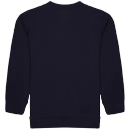 Young Birds Cotton Knit Full Sleeves Running Is Cheaper Than Therapy Text Printed Tee & Joggers Set - Navy Blue image 4