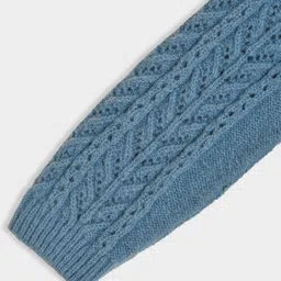 Mi Arcus Full Sleeves Abstract Designed Sweater - Blue image 5