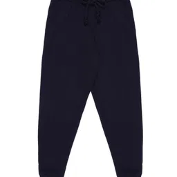 Young Birds Cotton Knit Full Sleeves Running Is Cheaper Than Therapy Text Printed Tee & Joggers Set - Navy Blue image 5