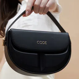 CODE by Lifestyle PU Structured Sling Bag with Tasselled image 2