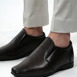 MICHAEL ANGELO Men Leather Formal Slip-Ons image 1