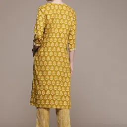 Anouk Women Ethnic Motifs Embroidered Regular Sequinned Kurta with Trousers image 5