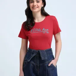 U.S. Polo Assn. Red Graphic Print T-Shirt-picture-26