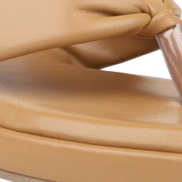 Inc.5 Women's Dark Beige Thong Sandals image 4