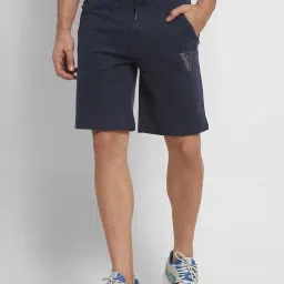Van Heusen Navy Cotton Regular Fit Shorts image 1