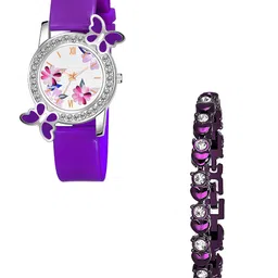 Gopal Shopcart Unisex Bracelet Straps Reset Time Analogue Watch 328 PUR FosilPINK Dani B-picture-40