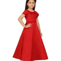 Aarika Kids Red Regular Fit Gown image 4