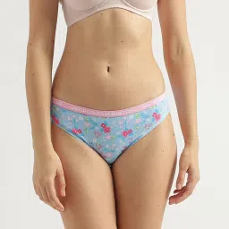United Colors of Benetton Pink & Blue Printed Brief Panties - Pack Of 3 image 4