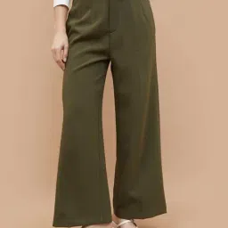 Code By Lifestyle Dark Olive Regular Fit Trousers-picture-41