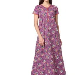 Sweet Dreams Purple Floral Print Nighty-image-92