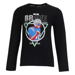 Jockey Kids Black & Blue Cotton Printed Full Sleeves T-Shirt-picture-12