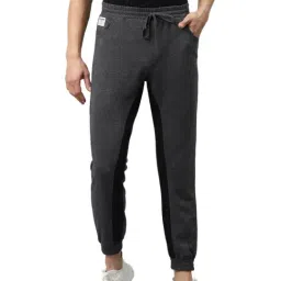 Hubberholme Charcoal Grey Regular Fit Striped Joggers-picture-11