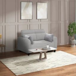 Duroflex Zivo Plus Grey Solid Wood 2 Seater Sofa Set-picture-3