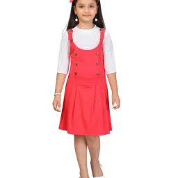 Aarika Kids Pink & White Regular Fit Dress-picture-28