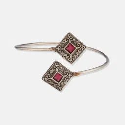 Fabindia Women Silver Adjustable Bangles image 4