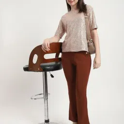 R&B Beige Polyester Embellished Top image 4