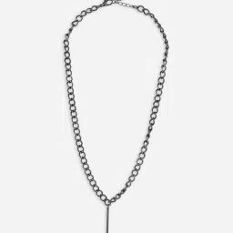 The Bro Code Geometric Shape Fusion Grey Necklace for Men image 4