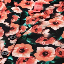 Cottinfab Red Floral Print Co-Ord Set image 4