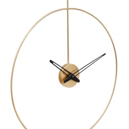 CHRONIKLE Classic Round Gold Iron Wall Clock image 4