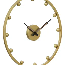 CHRONIKLE Elegant Round Gold Iron Wall Clock image 4