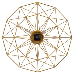 CHRONIKLE Round Gold Iron Wall Clock image 4