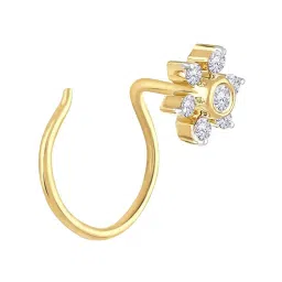 Malabar Gold and Diamonds 18k Yellow Gold & Diamond Nosepin for Women image 4