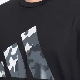 Adidas Black Regular Fit Printed Sports T-Shirt image 4