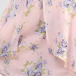 Belle Fille Light Peach Floral Print Skirt image 5