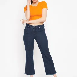 MADAME Dark Blue Denim Regular Fit Jeans image 4