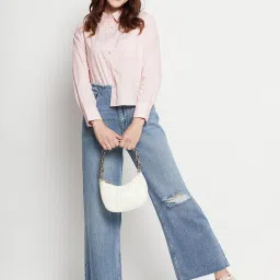 Camla Blue Distressed Mid rise Jeans image 4