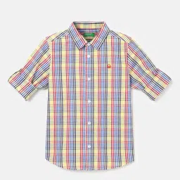 United Colors of Benetton Kids Boy's Regular Fit Spread Collar Checked Shirt-picture-31