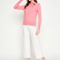 MADAME Pink Regular Fit Sweater image 4