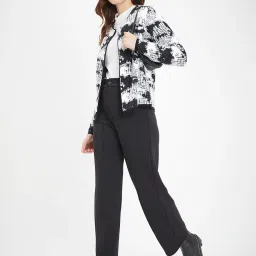 MADAME Black & White Printed Cardigan image 4