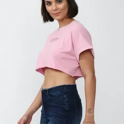 Forever 21 Pink Cotton Crop Top image 3