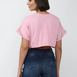 Forever 21 Pink Cotton Crop Top image 2