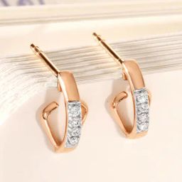 Mia by Tanishq 14k (585) Yellow Gold Diamond Earrings for Women-picture-2