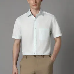 Louis Philippe Blue Cotton Regular Fit Texture Shirt-picture-36