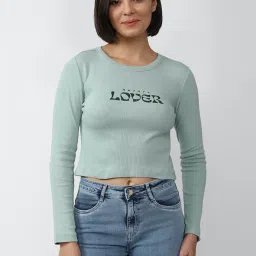 Forever 21 Green Printed Top image 1