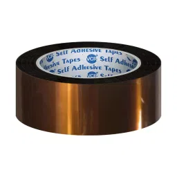 VCR 33 m x 24 mm Water Resistant Polyimide Amber Color Kapton Tape, 1 Roll Per Pack-picture-25