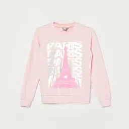 Fame Forever by Lifestyle Girls Light Pink Cotton Printed Sweatshirt-picture-41