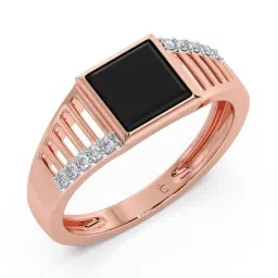 Candere by Kalyan Jewellers 18k Rose Gold & Diamond Ring for Men-picture-28