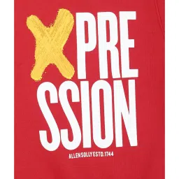 allen solly junior Allen Solly Kids Red Printed Full Sleeves Sweatshirt image 3