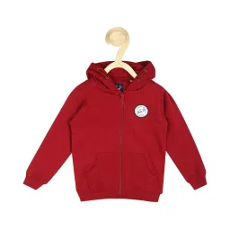 allen solly junior Allen Solly Kids Maroon Solid Full Sleeves Sweatshirt image 1