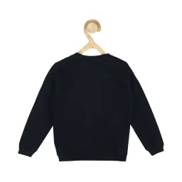 allen solly junior Allen Solly Kids Black Printed Full Sleeves Sweatshirt image 2
