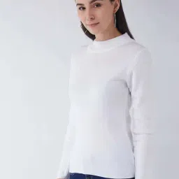 RVK White Slim Fit Sweater image 3