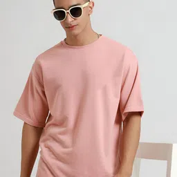 Jack Paris Men Solid Relaxed Fit Cotton T-shirt-image-3