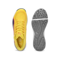 Puma 24 FH Rubber Unisex Yellow Cricket Shoes image 4