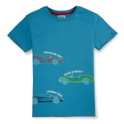 Gini & Jony Kids Blue Printed T-Shirt-picture-18