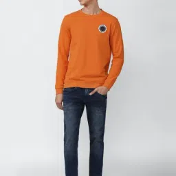 Academy By Van Heusen Orange Cotton Slim Fit SweatShirt image 5