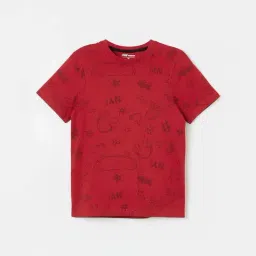 Fame Forever by Lifestyle Kids Red Cotton Printed Tee-picture-19